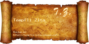 Tempfli Zita névjegykártya